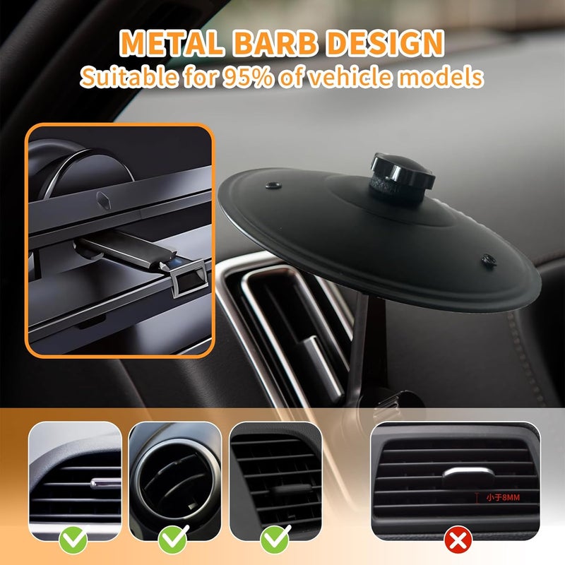 Zerikwon Car Cymbal, Car Crash Cymbal Air Vent - Easy Clip-On Mini Cymbal for Car Dashboard (black) - Image 4
